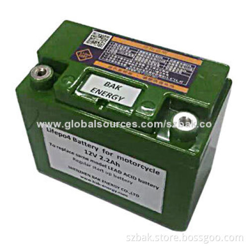 LiFePO4 Lithium Battery Pack, 12V/2.2Ah Start-up Battery to Replace 12V/7Ah Lead-acid OnesNew